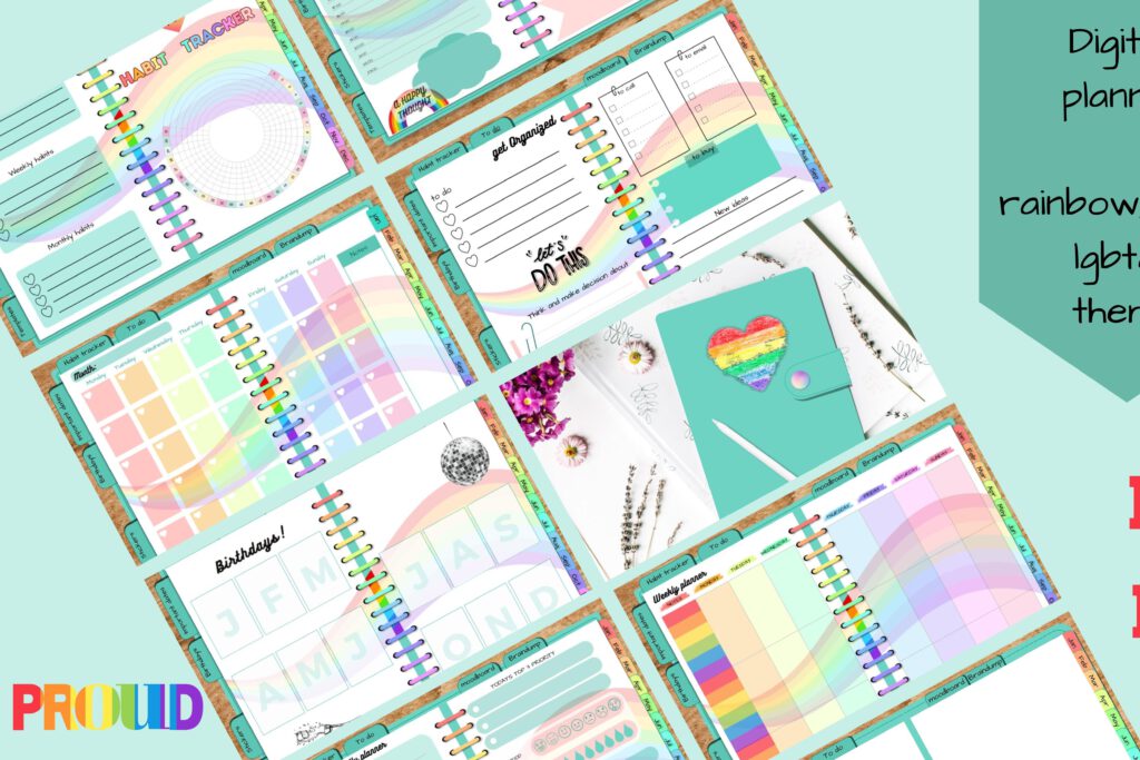 Digitale regenboog pride planner