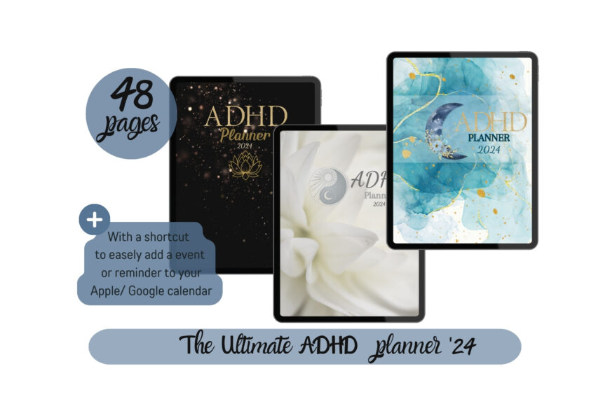 ADHD planner 2024, digitale adhd planner, journal adhd, digitale planner 2024, ADHD