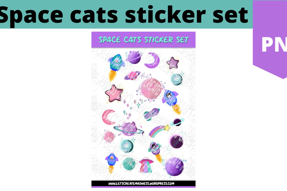 Ruimte katten digitale sticker