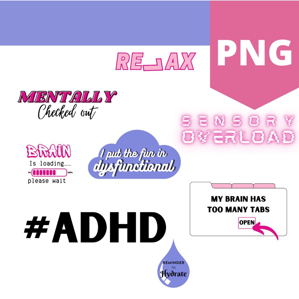 adhd clipart sticker