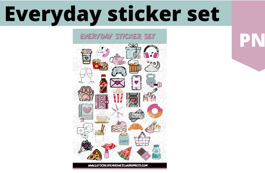 Dagelijkse sticker set digitaal