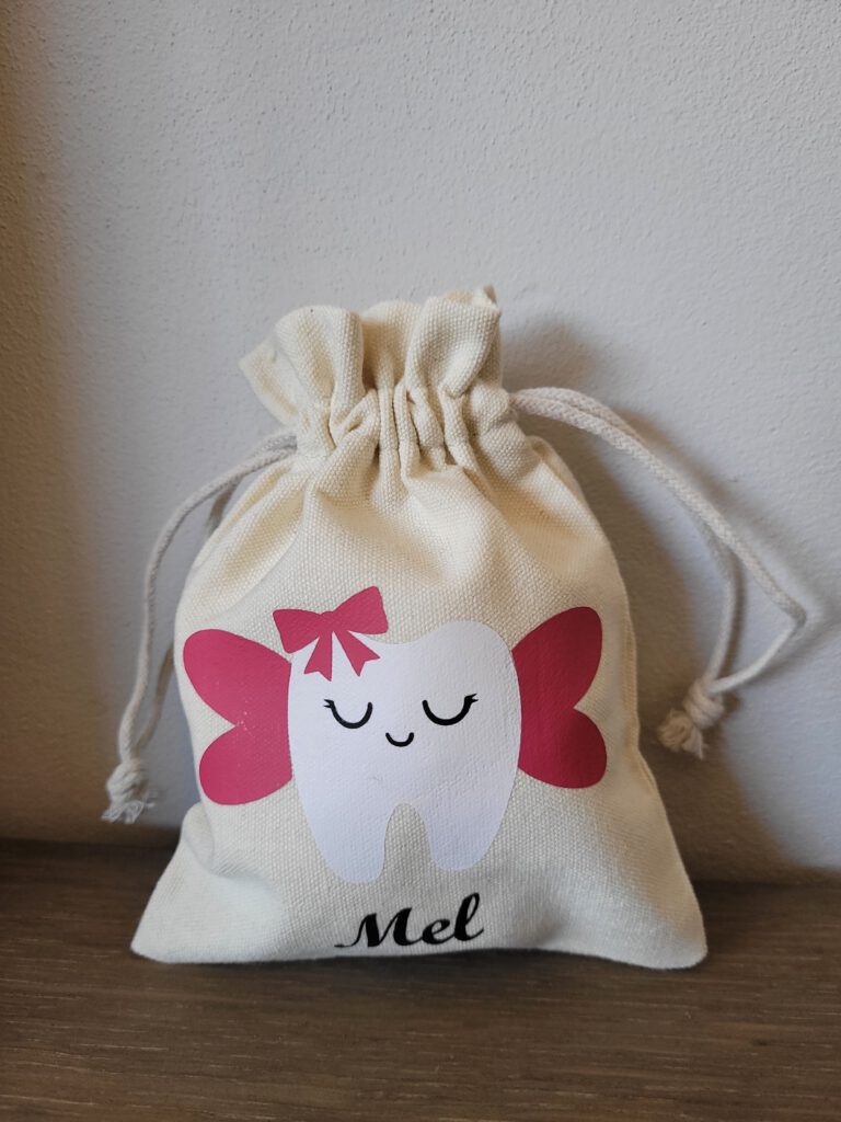 gepersonaliseerd tandenfee zakje, tooth-fairy bag, kinderen, tandenfee kind