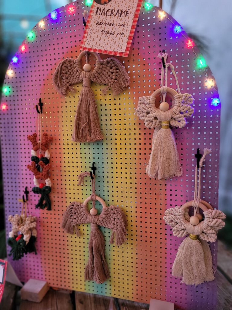 macrame engel en rendier