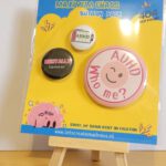 Adhd button, chaos button, button set