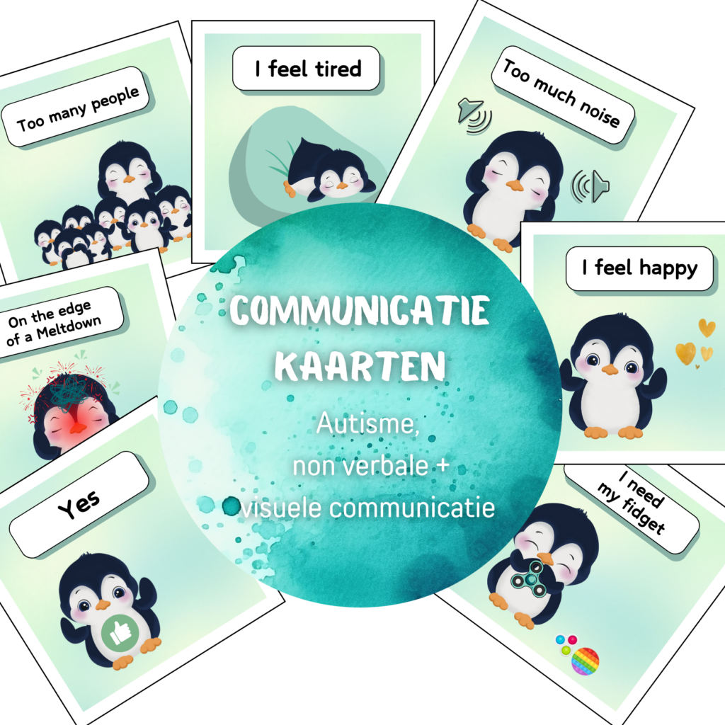 Communicatie kaarten, hulpmiddel bij autisme, non-verbale communicatie, visuele communicatie